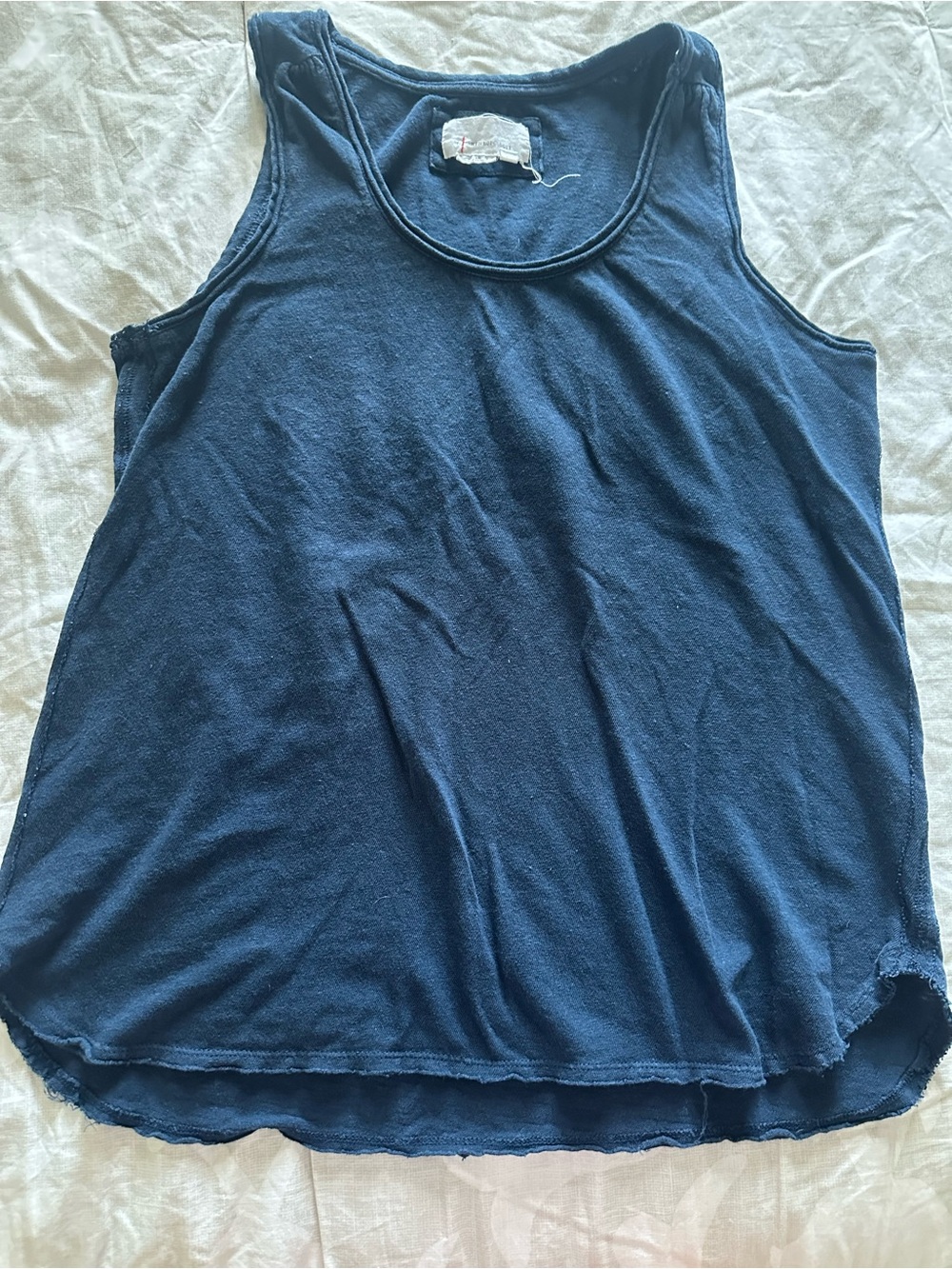 Anthropologie Navy Scoop Neck Tank